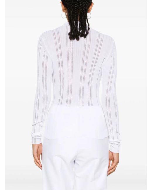 Roberto Collina White Cotton Sweater