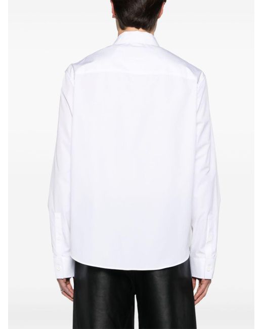 Chemise en coton à fermeture zippée Courreges pour homme en coloris White