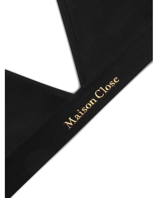 Maison Close Black Double Sens Triangle Bralette