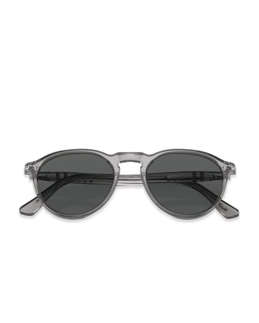 Persol Gray Round-Frame Sunglasses