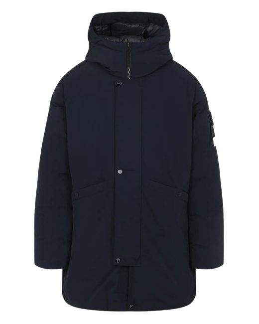 Stone Island Blue Micro-Twill Primaloft Coat for men