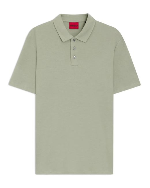 HUGO Green Buttoned Polo Shirt for men
