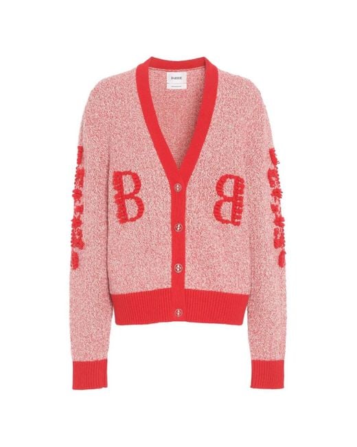 Barrie Red B-Logo Cashmere Cardigan