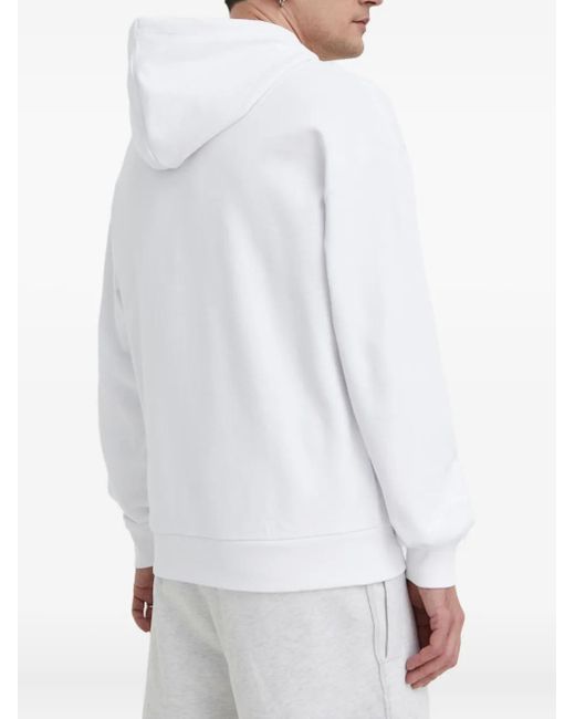 HUGO Blue Logo-Print Hoodie for men