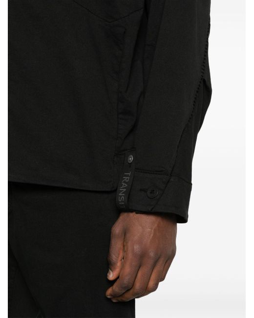 Transit Hemdjacke mit Passe in Black für Herren