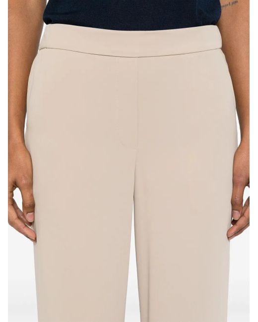 P.A.R.O.S.H. Natural Wide-Leg Cady Pants With Minimalist Aesthetic