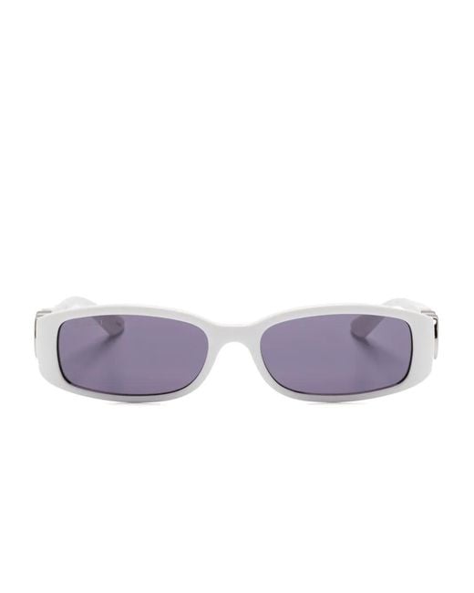 Gucci Purple Rectangle-Frame Sunglasses
