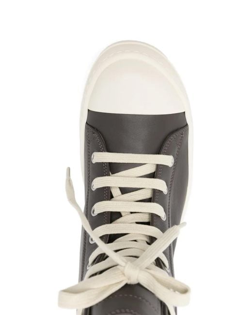 Rick Owens Brown Lace-Fastening Sneakers
