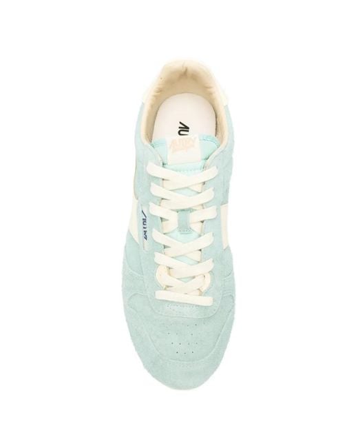 Autry Blue Logo Patch Sneakers for men