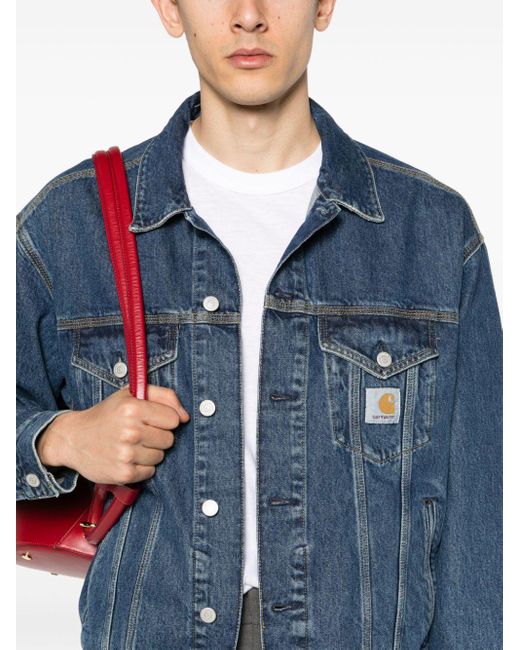 Carhartt Blue Helston Denim Jacket for men