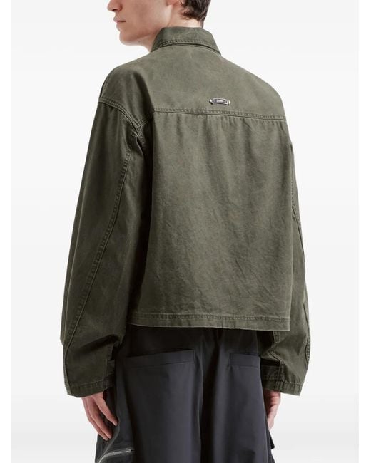 FIVE CM Green Flap-Pocket Toggle Jacket for men
