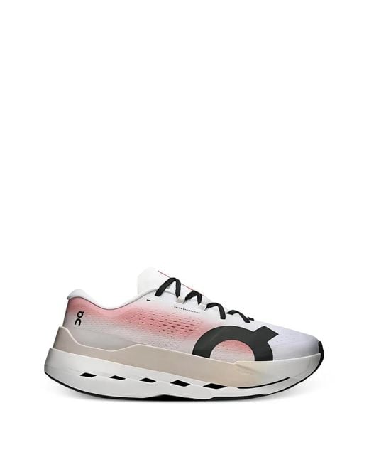 On Shoes White Cloudboom Max Lace-Up Sneakers for men