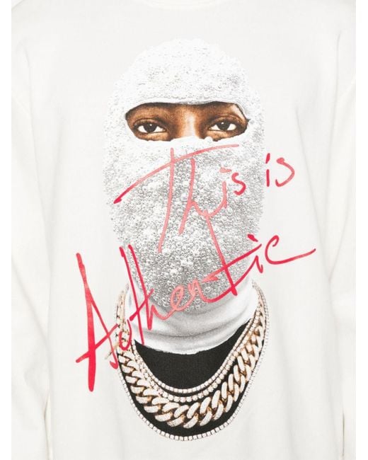 Ih Nom Uh Nit White Graphic-print Cotton Sweatshirt for men