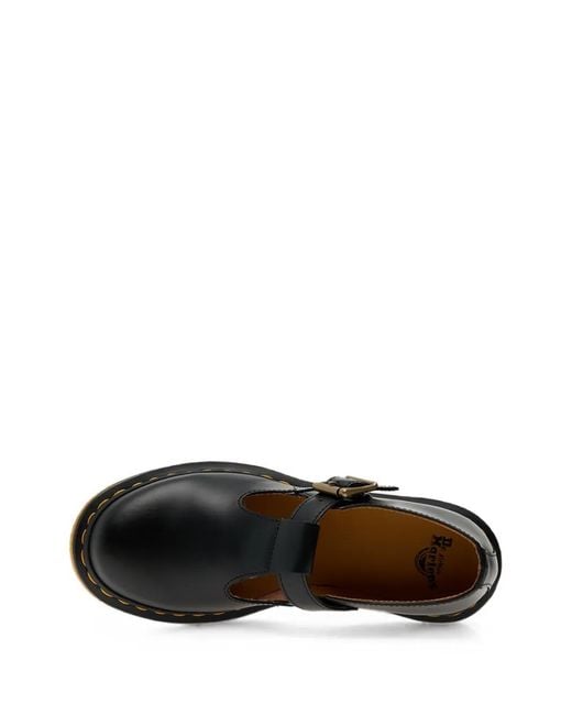 Dr. Martens Black Polley T-Bar Buckle-Fastening Shoes