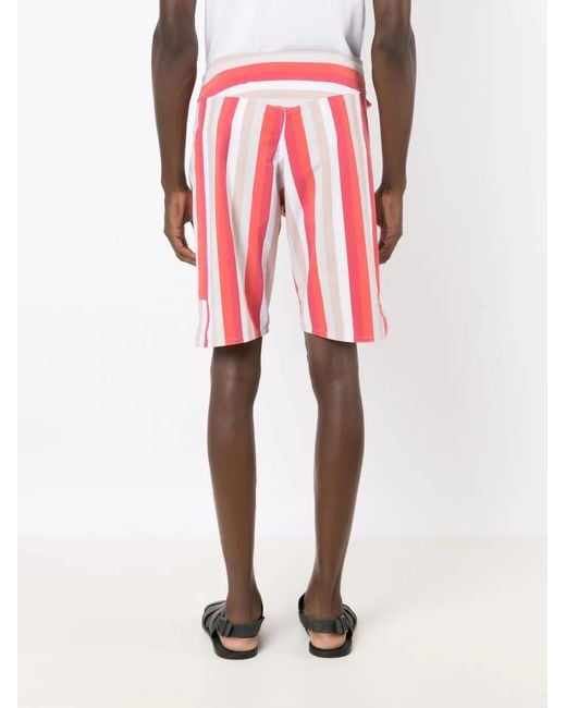 Amir Slama Red Bermuda À Taille Mi-Haute for men