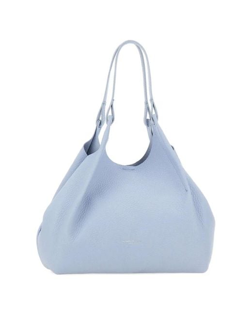 Gianni Chiarini Blue Medium Dua Leather Shoulder Bag