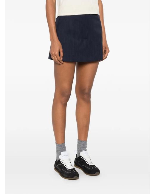 Sandro Blue Pinstripe Skort