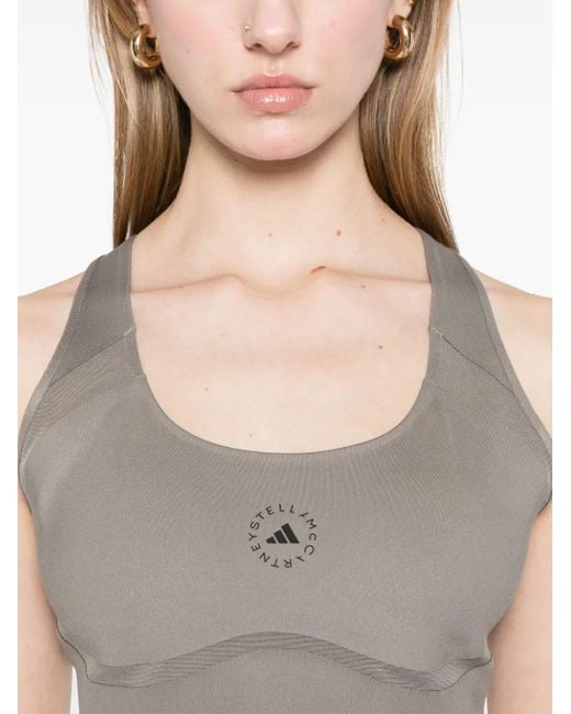 Adidas By Stella McCartney Gray True Purpose Sports Bra