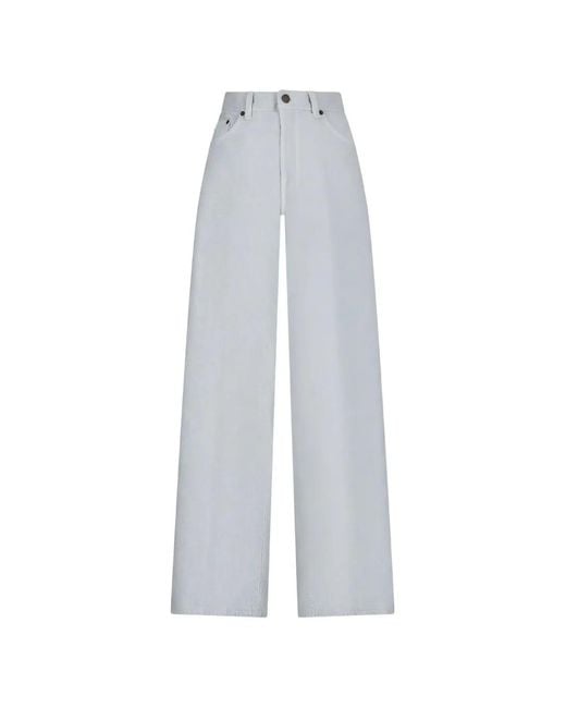 Haikure White Bethany Twill Trousers