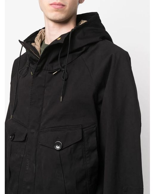 C P Company Black Tempest Hooded Jacket for men