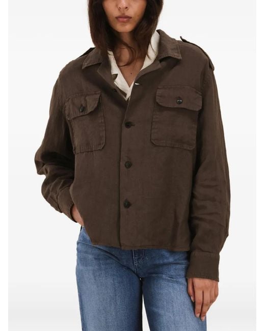 Fortela Brown Epaulettes Military Shirt