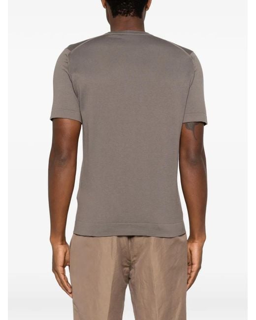 John Smedley Gray Lorca T-Shirt for men