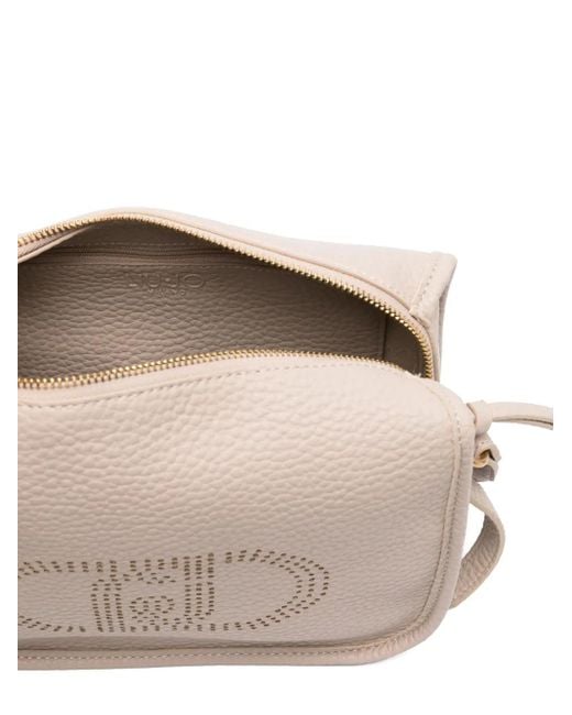 Liu Jo Natural Umhängetasche mit perforiertem Logo