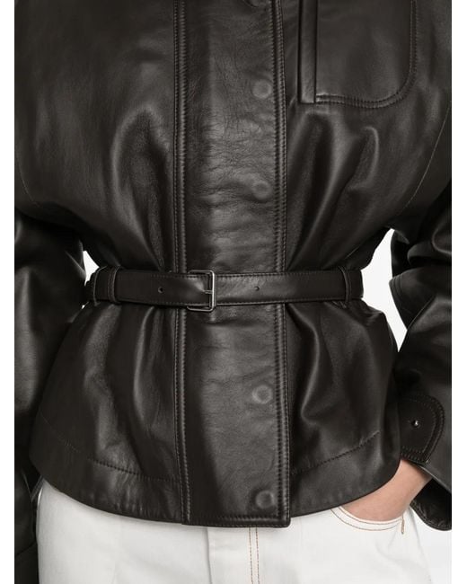 Jacquemus Black The Ciro Belted Leather Jacket