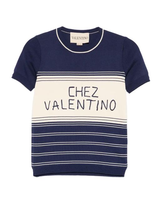 Valentino Garavani Blue Cotton T-Shirt