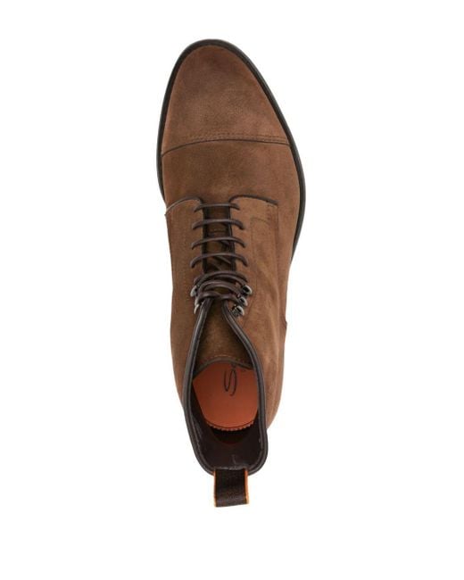Santoni top suede boots