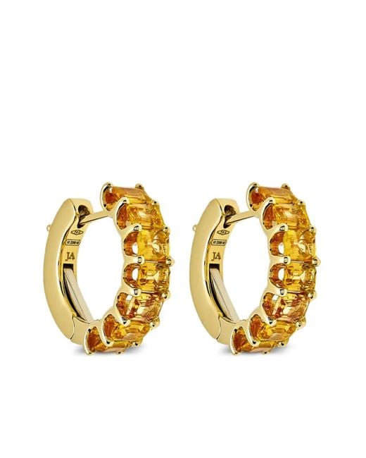 Jewels Aficionado Metallic 18Kt Sapphire Earrings