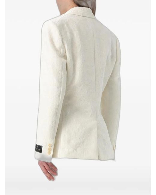 MSGM Natural Jacquard-Effect Blazer