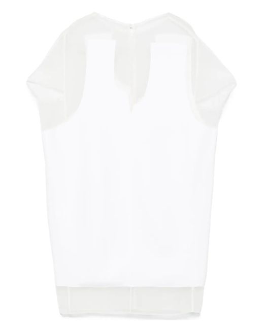 Khaite White Winona Short Dress