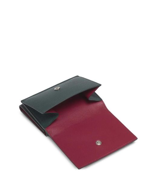 Marni Green Logo-Embroidered Trifold Wallet for men