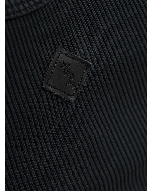 Haikure Black Gem Ribbed-Knit Tank Top