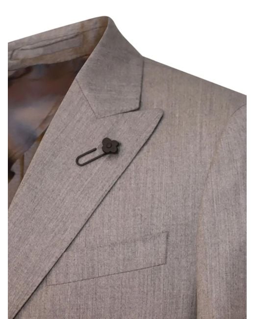 メンズ Lardini ツーピース ダブルスーツ Gray