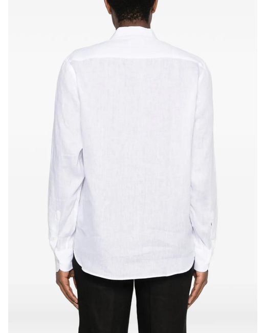 Tagliatore White Dustin Camp-Collar Shirt for men