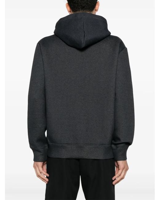 The North Face Black Rubberised-Logo Hoodie for men