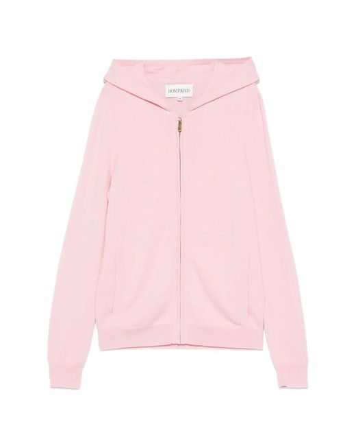 Bompard Pink Zip Hooded Hoodies
