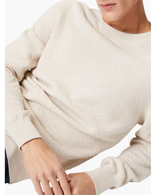 Missoni White Chevron Cotton Jumper for men