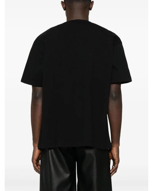 COMME DES GARÇON BLACK Black X Nike Swoosh Logo-Detail T-Shirt