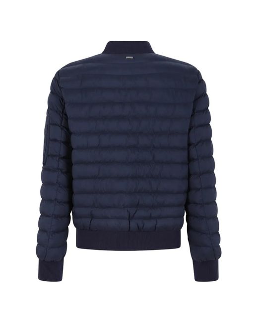 Herno Blue Quilted Jacket for men