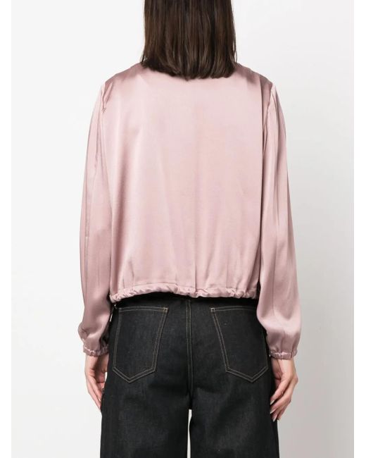 Herno Pink Resort Zip-Up Bomber Jacket