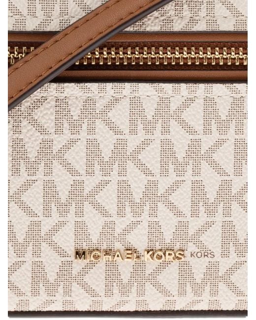 MICHAEL Michael Kors Natural Extra-Small Jana Monogram-Logo Crossbody Bag
