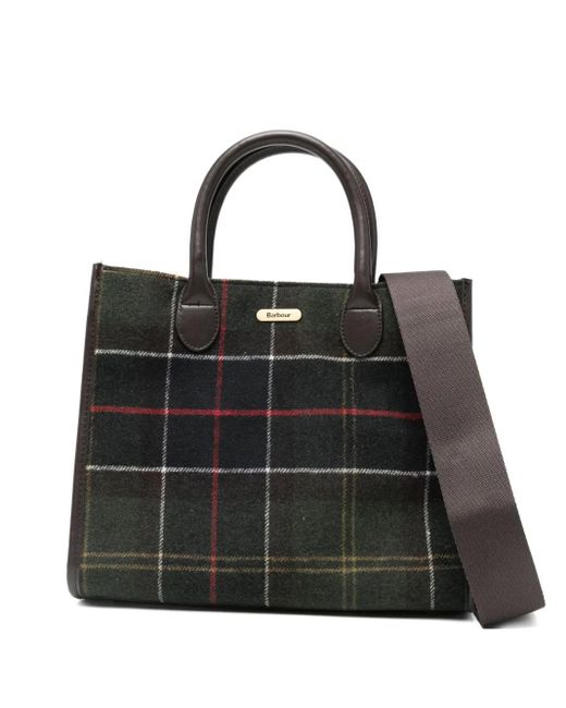 Barbour Black Schultertasche Mit Schottenkaro