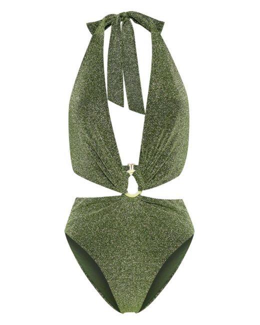 Baobab Collection Green Selena Lurex Swimsuit