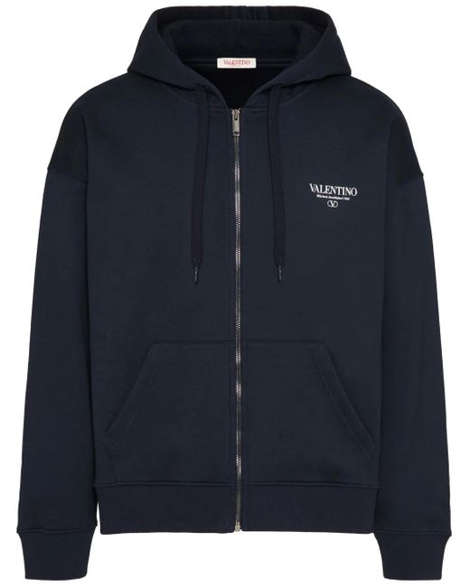Valentino Garavani メンズ ブルー ジップアップ パーカーの通販はau