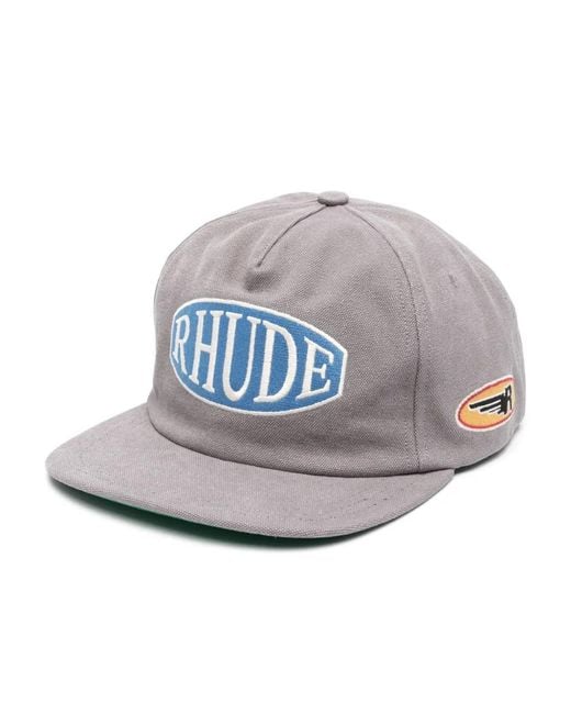 Rhude Gray Off Roading Logo-Embroidered Cap for men