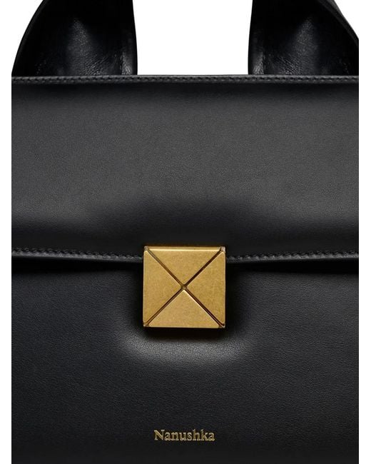 Nanushka Black Logo-Print Tote Bag
