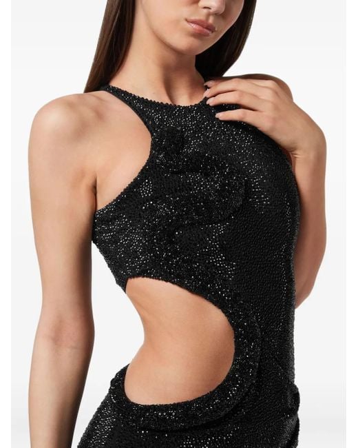 Philipp Plein Snake Jurk in het Black